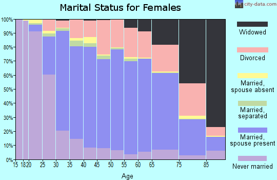 Hays County marital status for females
