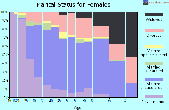 Woodford County marital status for females