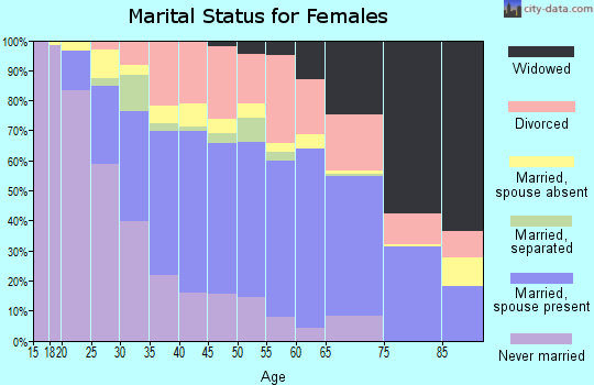 Rockdale County marital status for females