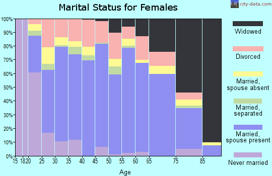 Lampasas County marital status for females