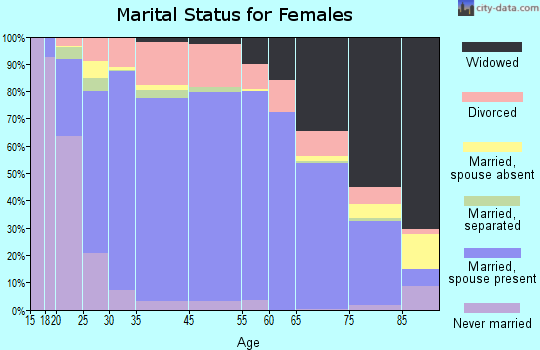 Windham County marital status for females