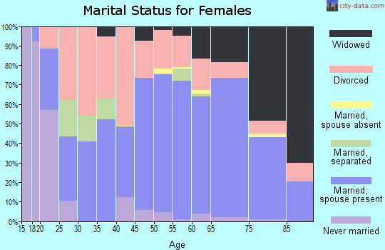 Llano County marital status for females