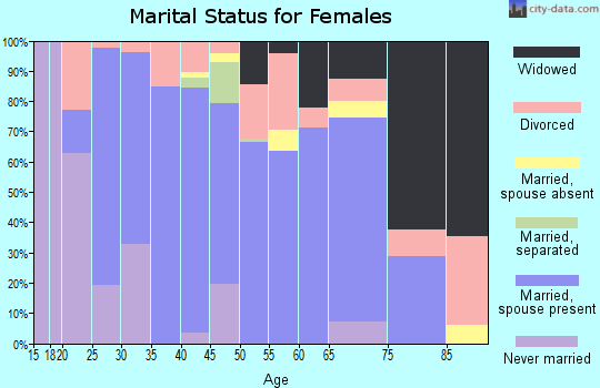 Somervell County marital status for females