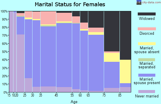 Clay County marital status for females