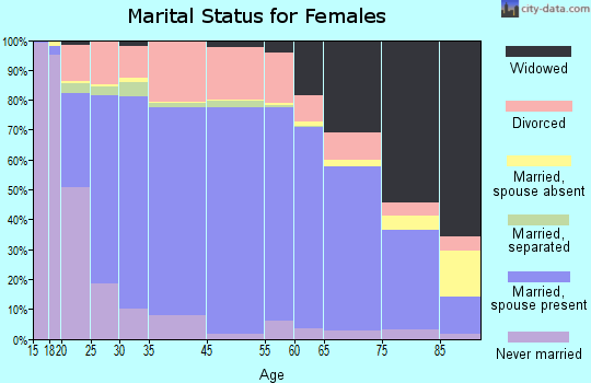 Hampshire County marital status for females