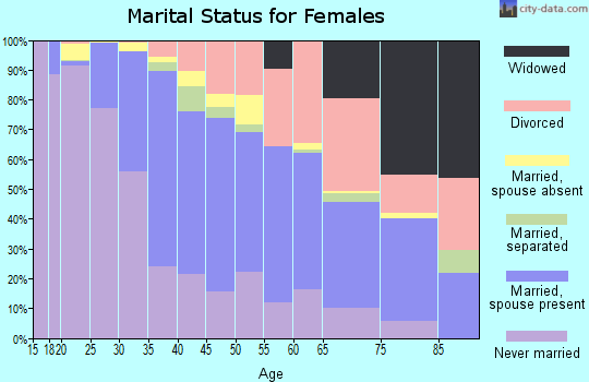 Arlington County marital status for females
