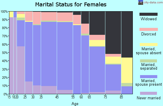 Charlevoix County marital status for females