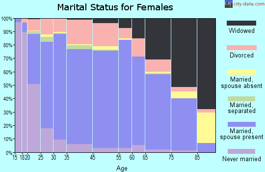 Denver County marital status for females