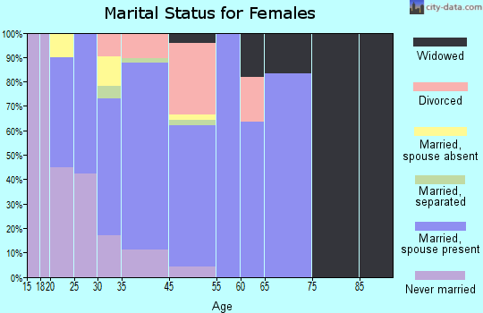 Anoka County marital status for females
