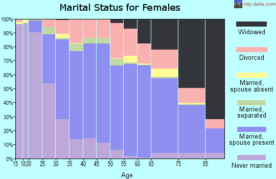 Cecil County marital status for females