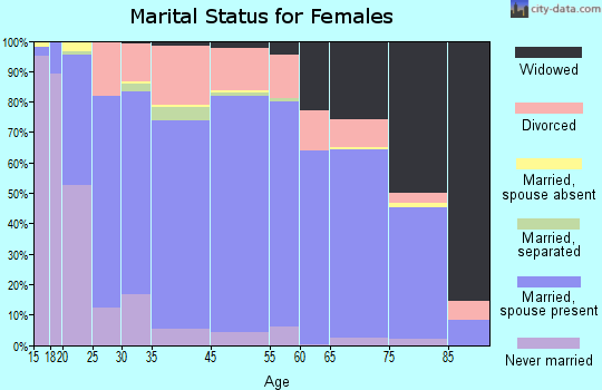 Burke County marital status for females