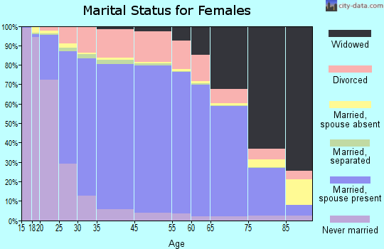Cerro Gordo County marital status for females