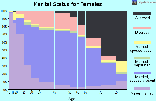 Clearfield County marital status for females