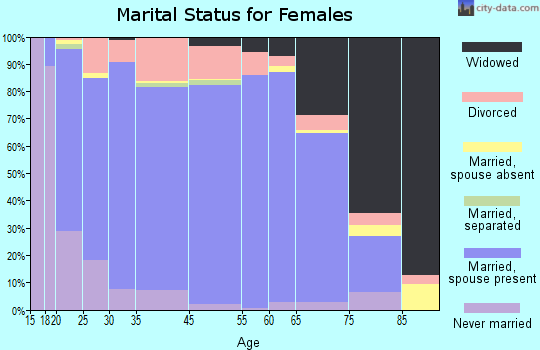 Custer County marital status for females