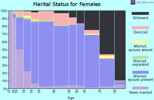 Chickasaw County marital status for females