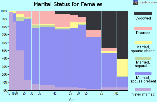 Cass County marital status for females