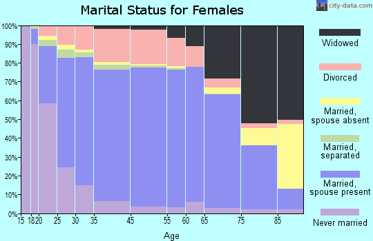 Colfax County marital status for females
