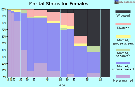 Kent County marital status for females