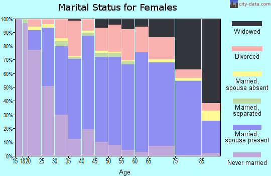 Benzie County marital status for females