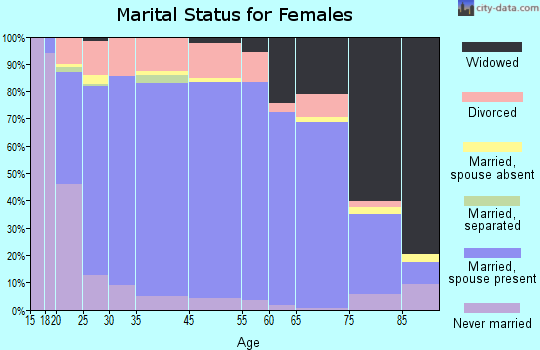 Custer County marital status for females
