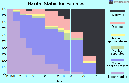 Bennington County marital status for females
