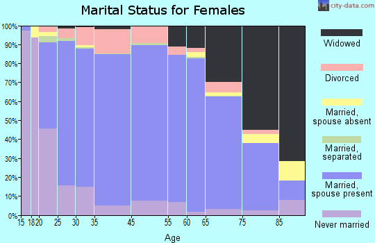 Lewis County marital status for females