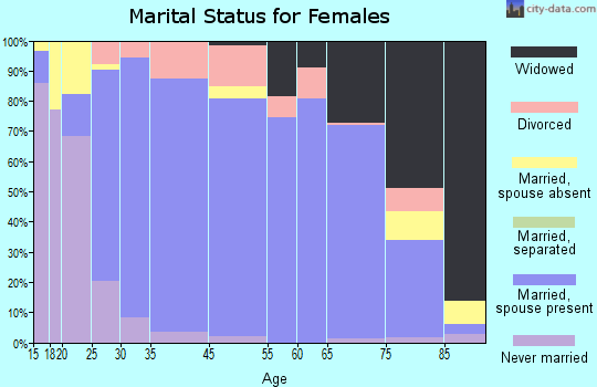 Clarke County marital status for females