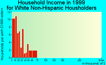 Benton Harbor household income for White Non-Hispanic householders