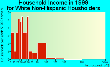 Bloomingdale household income for White Non-Hispanic householders