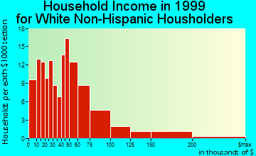 Bridgman household income for White Non-Hispanic householders
