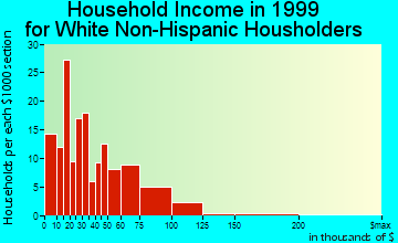 Chesaning household income for White Non-Hispanic householders