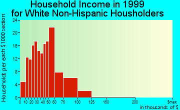 Clinton household income for White Non-Hispanic householders