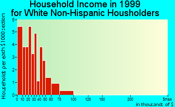 Copper City household income for White Non-Hispanic householders