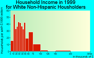 Eaton Rapids household income for White Non-Hispanic householders