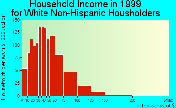 Ferndale household income for White Non-Hispanic householders