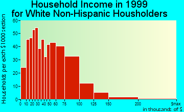 Flushing household income for White Non-Hispanic householders