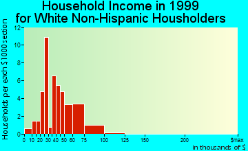 Freeport household income for White Non-Hispanic householders