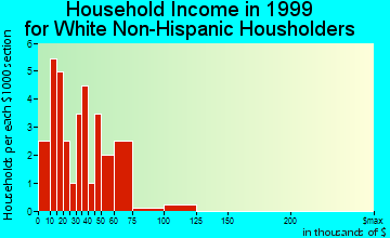 Garden household income for White Non-Hispanic householders