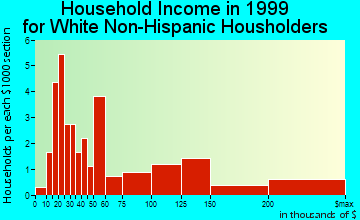Grand Beach household income for White Non-Hispanic householders