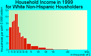 Lake City household income for White Non-Hispanic householders
