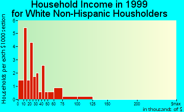 Minden City household income for White Non-Hispanic householders