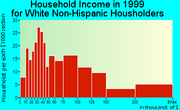 Northville household income for White Non-Hispanic householders