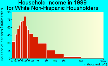 Riverview household income for White Non-Hispanic householders