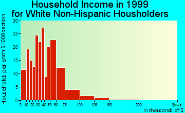 Wayland household income for White Non-Hispanic householders