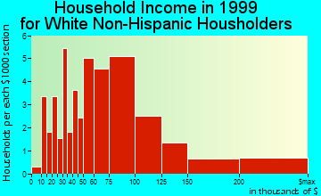 Birchwood Village household income for White Non-Hispanic householders