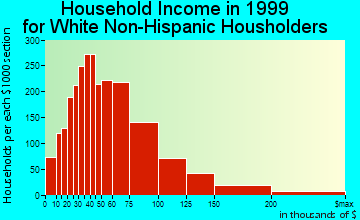 Burnsville household income for White Non-Hispanic householders