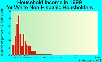 Elmore household income for White Non-Hispanic householders