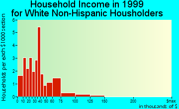 Bauxite household income for White Non-Hispanic householders
