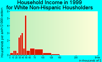 Minnesota City household income for White Non-Hispanic householders