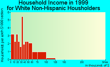 Seminary household income for White Non-Hispanic householders